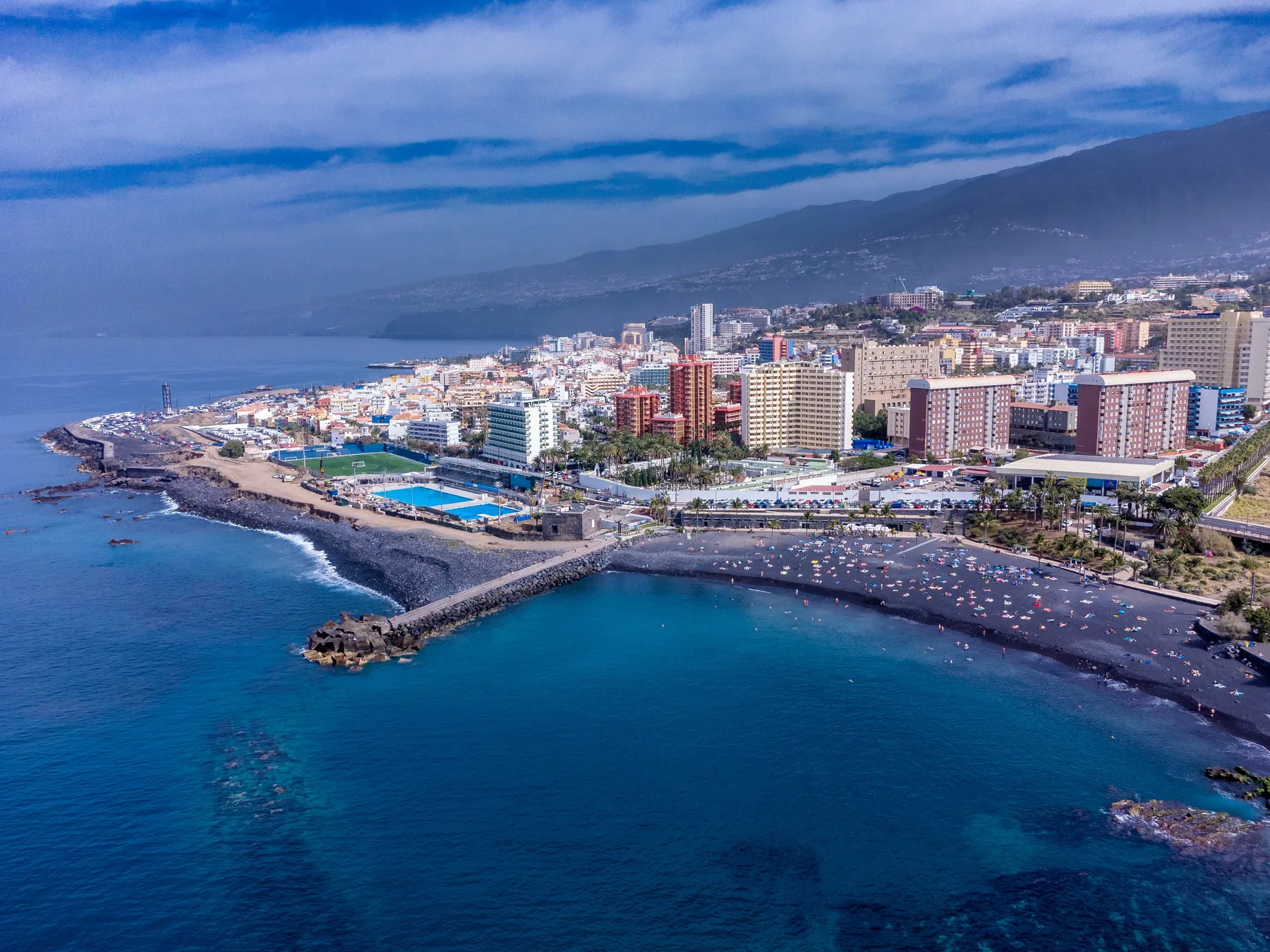 Playa Jardín, playa de arena negra en Puerto de la Cruz